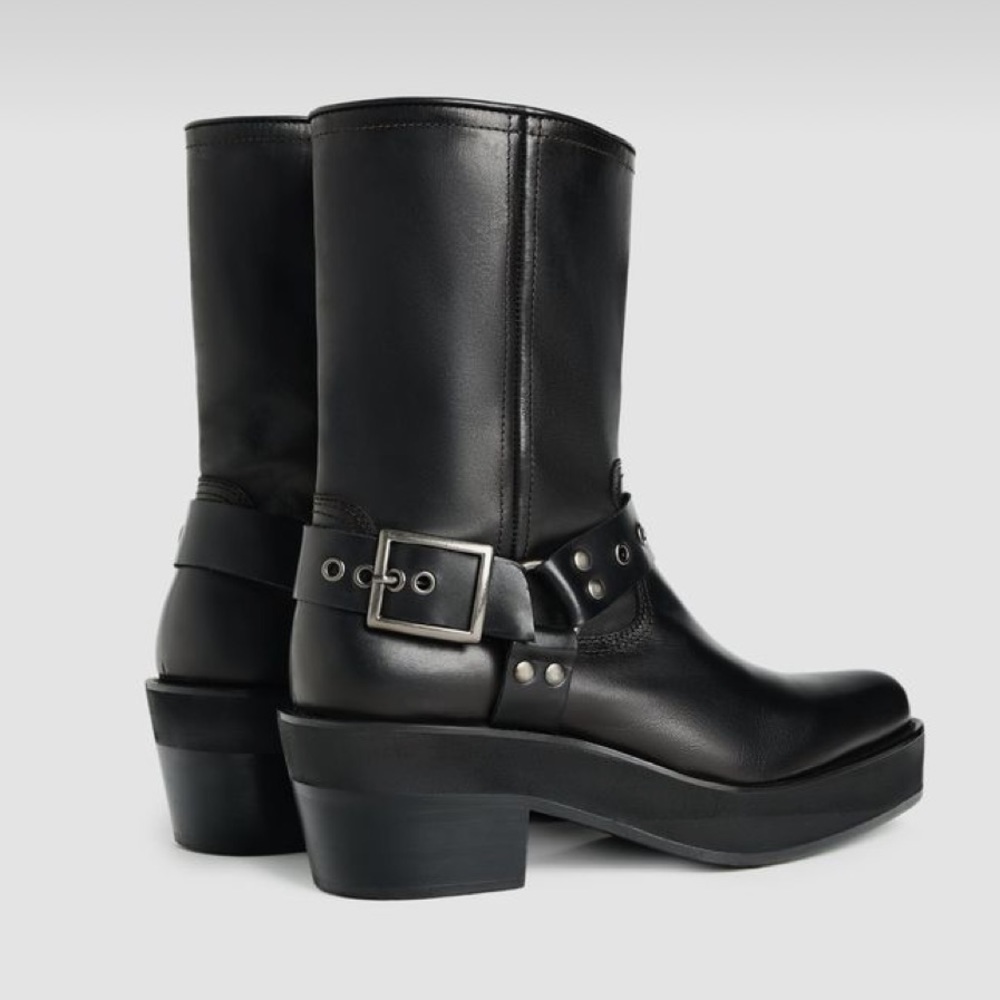 STEVEN MEISEL X ZARA Leather Bike Ankle Boots 

Size 37/ 7